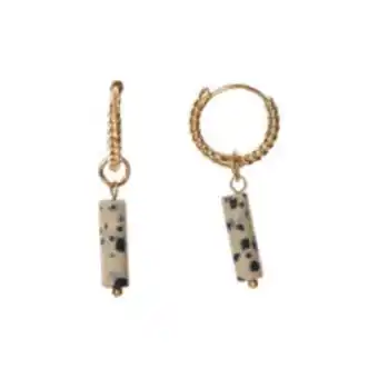 TK Maxx 18ct gold plated dalmatian stone earrings offer