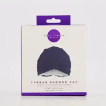TK Maxx Navy turban style shower cap offer