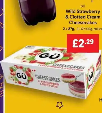 Lidl Wild strawberry & clotted cream cheesecakes offer