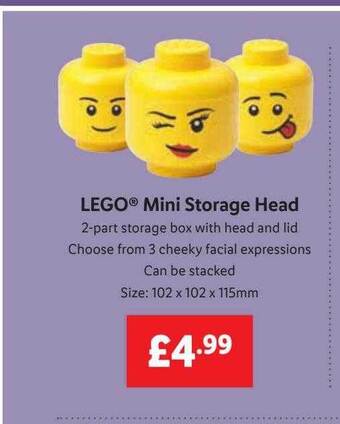 Lidl Lego mini storage head offer