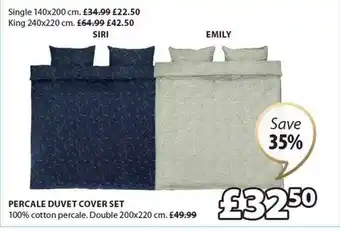 JYSK Percale duvet cover set offer