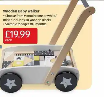 Aldi Wooden baby walker offer