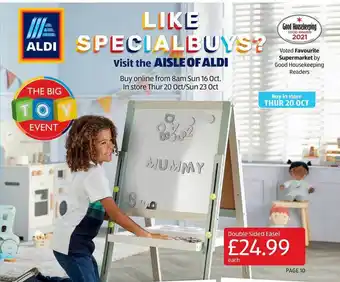 Aldi Double sided easel offer