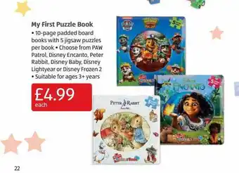Aldi My first puzzle book offer