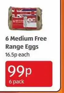 Aldi 6 medium free range eggs offer