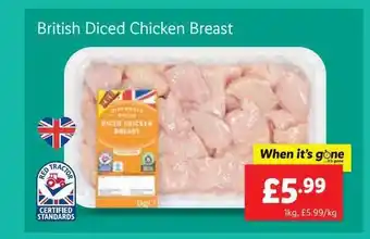 Lidl British diced chicken breast offer