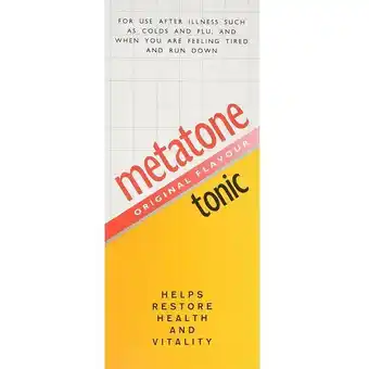 Lloyds Pharmacy Metatone original flavour tonic 300ml offer