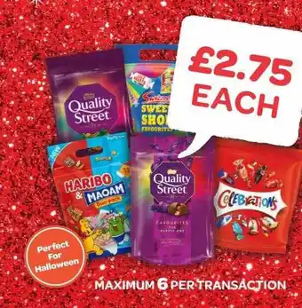 Spar Quality street, haribo, celebrations offer