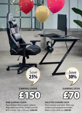 JYSK Gaming chair, gaming desk offer