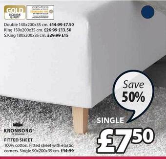 JYSK Kronborg fitted sheet offer