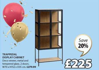 JYSK Trappedal display cabinet offer