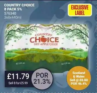 Bestway Country choice 8 pack 5% offer