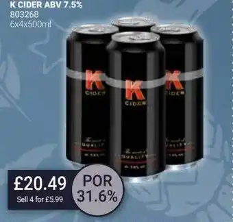 Bestway K cider abv 7.5% offer