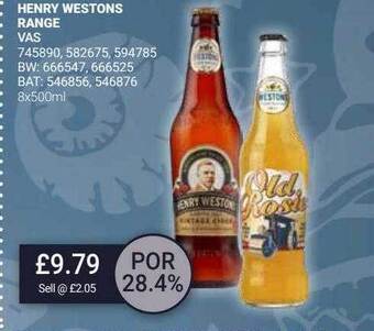 Bestway Henry westons range offer