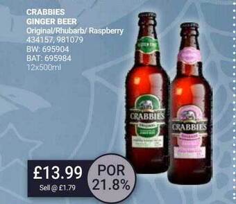 Bestway Crabbies ginger beer offer