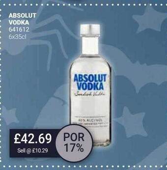 Bestway Absolut vodka offer
