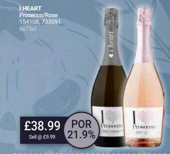 Bestway I heart prosecco rose offer