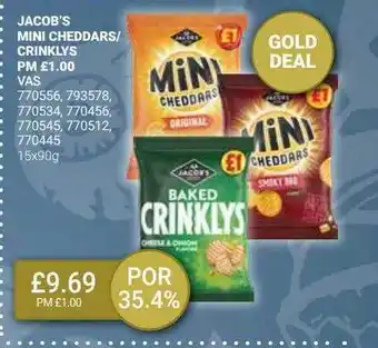 Bestway Jacob's mini cheddars-crinklys offer