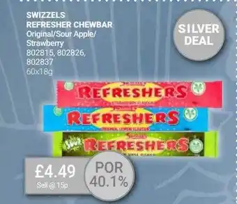 Bestway Swizzels refresher chewbar original-sour apple- strawberry offer