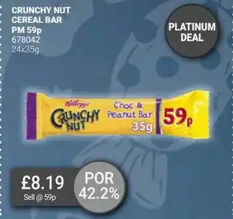 Bestway Crunchy nut cereal bar offer