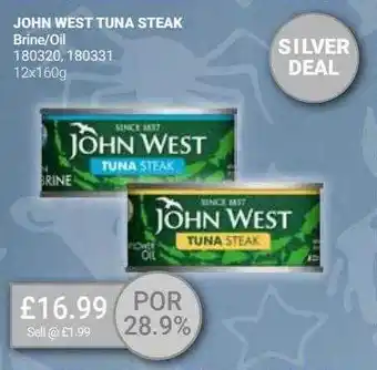 Bestway John west tuna steak brine-oil offer