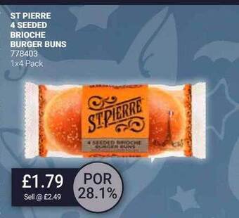 Bestway St pierre 4 seeded brioche burger buns offer
