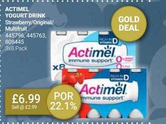 Bestway Actimel yogurt drink offer
