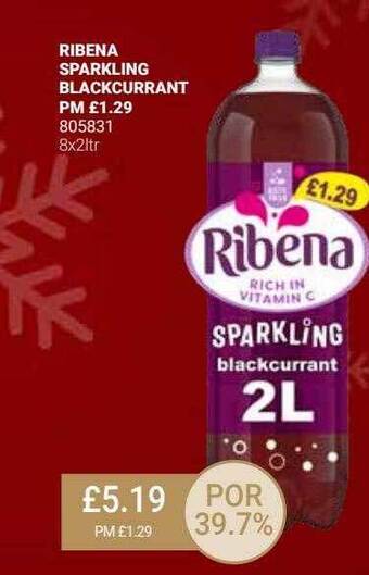 Bestway Ribena sparkling blackcurrant offer