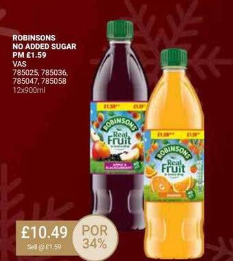 Bestway Robinsons no added sugar offer