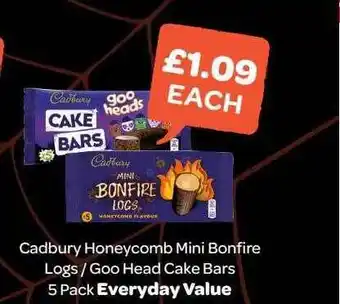 Spar Cadbury honeycomb mini bonfire logs - goo head cake bars offer