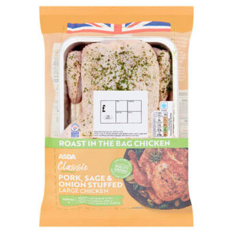 Asda Asda classic pork, sage and onion stuffed large chicken offer