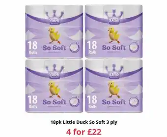 Farmfoods 18 pk little duck so soft 3 ply offer