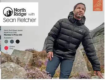 GO Outdoors North ridge men's tech down jacket offer