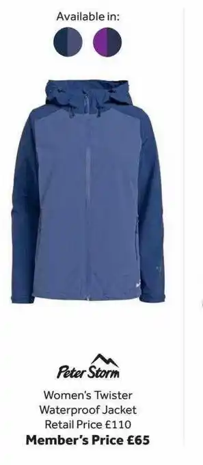 GO Outdoors Peter storm women's twister waterproof jacket offer