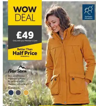 GO Outdoors Peter storm women's paloma waterproof parka offer