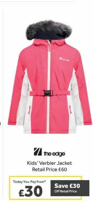 GO Outdoors The edge kids verbier jacket offer