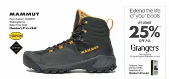 GO Outdoors Mammut men's sapuen mid gtx walking boots offer