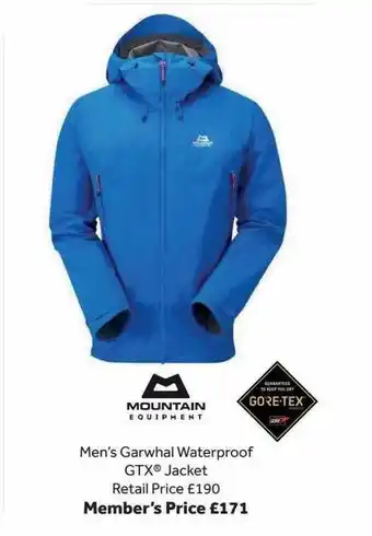 GO Outdoors Mountain equipment men's garwhal waterproof gtx jacket offer