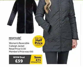 GO Outdoors Regata great outdoors women's reversible caileigh jacket offer