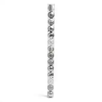 Festive feeling: 14 pack bauble tube - silver