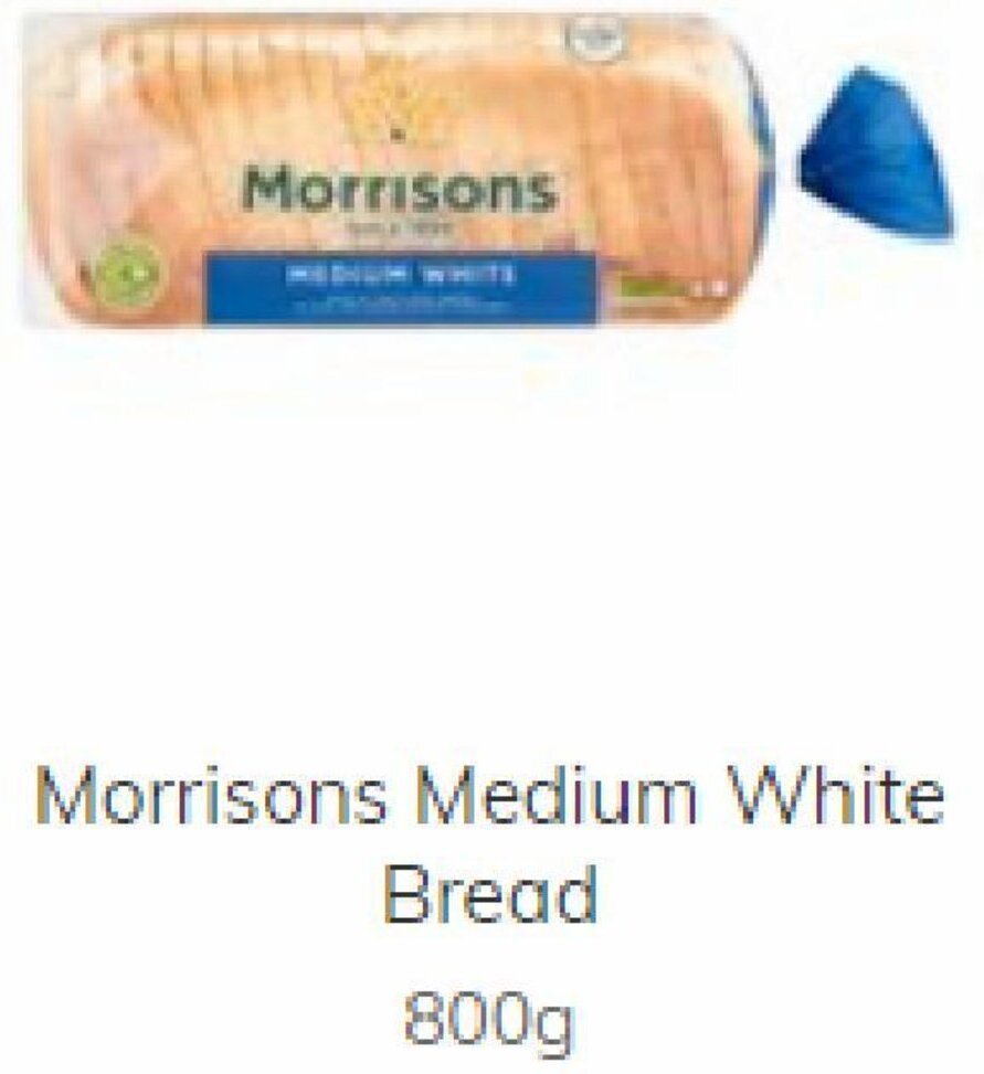 Morrisons Medium White Bread 800g offer at Morrisons