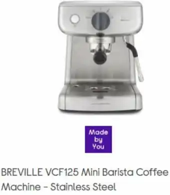 Breville VCF125 Mini Barista Coffee Machine - Stainless Steel