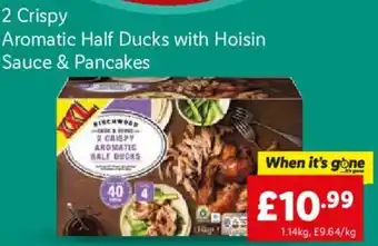 Lidl 2 Crispy Aromatic Half Ducks With Hoisin Sauce & Pancakes offer