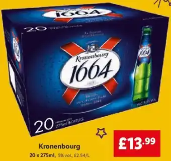 Lidl Kronenbourg 20 x 275ml offer