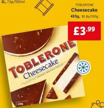Lidl Cheesecake 430g offer