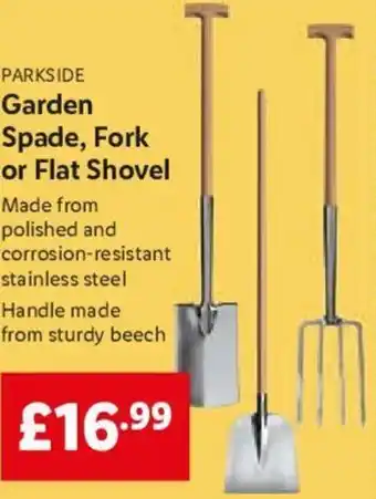 Lidl Garden Spade, Fork Or Flat Shovel offer