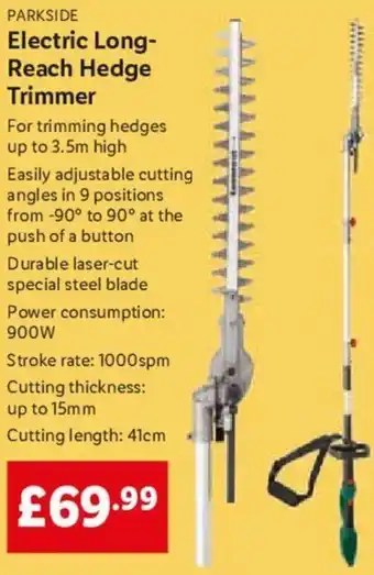 Lidl Electric Long-Reach Hedge Trimmer offer