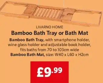 Lidl Bamboo Bath Tray Or Bath Mat offer