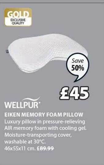 JYSK Eiken memory foam pillow offer