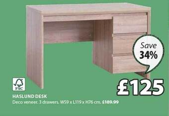 JYSK Haslund desk offer